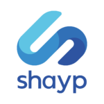 Shapy brand logo featuring intertwined blue shapes and the word 'shapy' in blue text below the symbol.